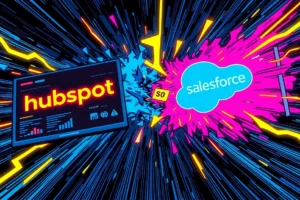 Side-by-side comparison of HubSpot and Salesforce CRM platforms for small business teams