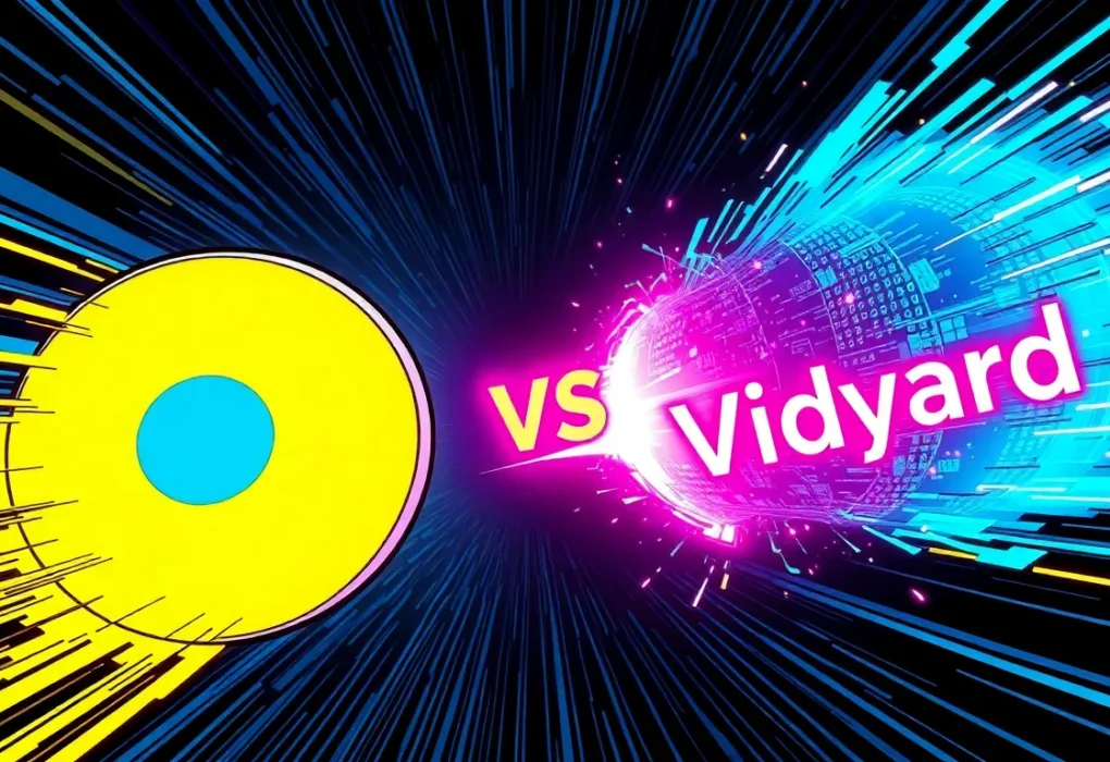 Side-by-side comparison of Loom and Vidyard screen recording interfaces