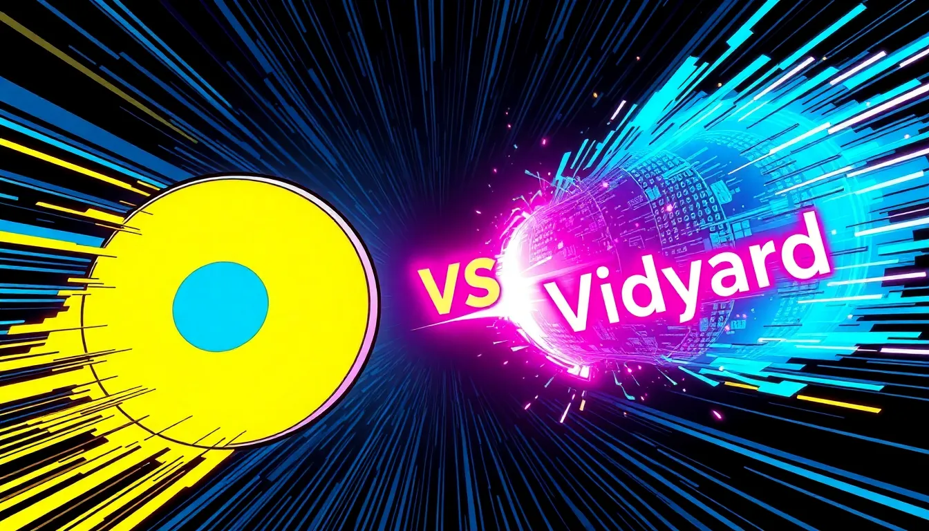 Side-by-side comparison of Loom and Vidyard screen recording interfaces