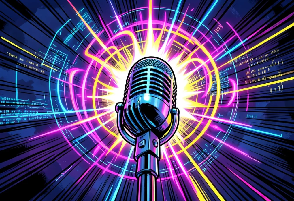 ElevenLabs AI voice generation interface showing text input and voice selection options