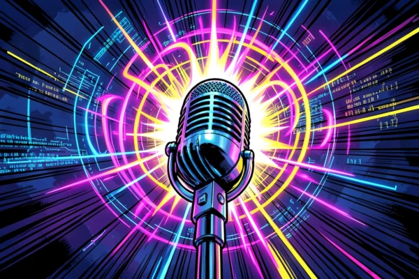 ElevenLabs AI voice generation interface showing text input and voice selection options