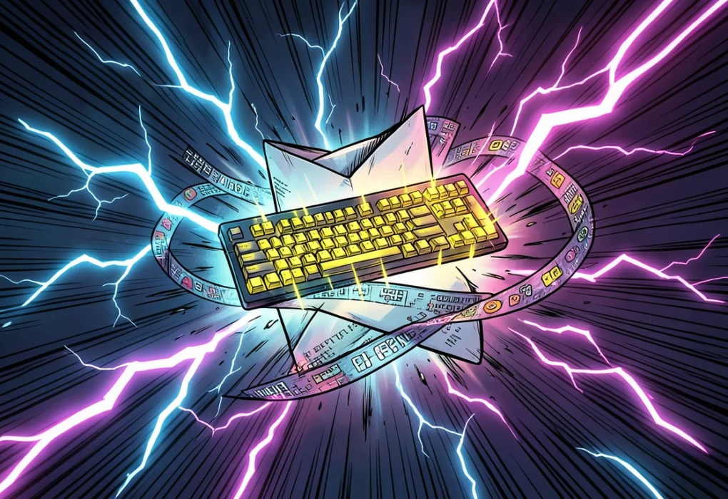 Superhuman email client interface showing keyboard shortcuts and inbox triage features